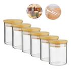 Kit 6 Potes Para Tempero Vidro 200ml Hermético Tampa Cor Transparente Kit 6 Potes Para Tempero Vidro 200ml Hermético Tampa Cor Transparente