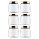 Kit 6 Potes Plástico Multiuso Tampa 1,2l Bolachas Biscoito -