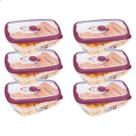 Kit 6 Potes Plásticos Herméticos 1,26L Cor Açaí Sanremo