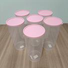 Kit 6 Potes Plásticos Redondos e Transparentes 2,5 litros Cozinha Organização Alimento Kit 6 Potes Plásticos Redondos e Transparentes 2,5 litros Cozinha Organização Alimento