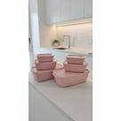 Kit 6 Potes Plásticos Retangulares Herméticos BPA Free Vai ao Microondas e Freezer