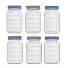 Kit 6 Potes Porta 1L Tempero Condimentos Vidro Com Tampa Kit 6 Potes Porta 1L Tempero Condimentos Vidro Com Tampa