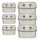 Kit 6 Potes Porta Alimentos Escorredor 800ml E 1500ml 3kam Kit 6 Potes Porta Alimentos Escorredor 800ml E 1500ml 3kam