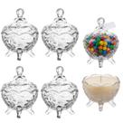 Kit 6 Potiche Vidro Milena Porta Doces Decoração Sofisticada Kit 6 Potiche Vidro Milena Porta Doces Decoração Sofisticada