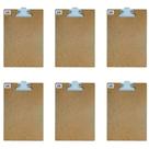 Kit 6 pranchetas madeira a4 prendedor de metal Carbrink