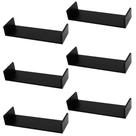 Kit 6 Prateleiras U Mdf 60x15 Preto Nicho Livros Revista Kit 6 Prateleiras U Mdf 60x15 Preto Nicho Livros Revista
