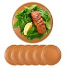 Kit 6 Prato 26cm Rustic Terracota 100% Melamina Gourmet Mix