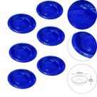 Kit 6 Prato Infantil de Plástico Com Desenho de Trator Azul