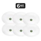 Kit 6 prato raso petala opaline temperado ø 27 cm