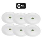 Kit 6 prato raso redondo opaline temperado ø 27 cm Kit 6 prato raso redondo opaline temperado ø 27 cm