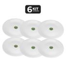 Kit 6 prato raso redondo opaline temperado ø 27 cm Kit 6 prato raso redondo opaline temperado ø 27 cm