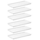 Kit 6 Pratos 27x13cm Brancos Bandejas Decorativas Uno Coza P