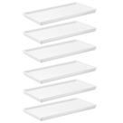 Kit 6 Pratos 27x13cm Brancos Bandejas Decorativas Uno Coza Plásticas Servir Petiscos