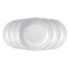 Kit 6 Pratos Branco De Vidro Fundo 22cm Blanc Duralex