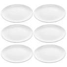 Kit 6 Pratos Brancos Rasos 25cm Melamina Refeição Redondos Lisos Milão Lyor