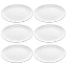 Kit 6 Pratos Brancos Rasos 25cm Melamina Refeição Redondos Lisos Milão Lyor
