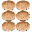 Kit 6 Pratos de Bambu 11cm Petiscos Aperitivos Entradas Mesa Posta Eventos Verona Lyor