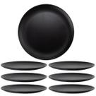 Kit 6 Pratos De Mesa 26,5cm Refeição Preto Gourmet Mix