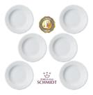 Kit 6 Pratos De Porcelana Fundo Sopa Pomerode Schmidt