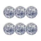 Kit 6 Pratos de Sobremesa 19cm Cena Inglesa Cerâmica Oxford