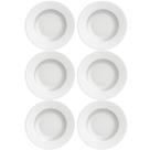 Kit 6 Pratos de Sobremesa Tramontina Maria Augusta em Porcelana 21cm Mesa Posta