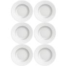 Kit 6 Pratos de Sobremesa Tramontina Maria Augusta em Porcelana 21cm Mesa Posta