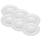 Kit 6 Pratos de Sobremesa Vidro Cristal Coração Transparente 20 cm