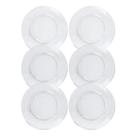 Kit 6 Pratos de Vidro Luxo Liso Mesa Posta Resistente