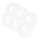 Kit 6 Pratos de Vidro Raso Quadrado 27cm Plaza Opaline Duralex Kit 6 Pratos de Vidro Raso Quadrado 27cm Plaza Opaline Duralex