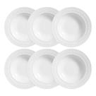 Kit 6 Pratos Fundo Cerâmica Roma Branco - Porto Brasil Kit 6 Pratos Fundo Cerâmica Roma Branco - Porto Brasil