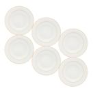 Kit 6 Pratos Fundos 21,5cm Monaco Porcelana Fio de Ouro Wolff