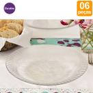 Kit 6 Pratos Fundos Vidro Duralex Primavera