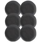 Kit 6 Pratos Orgânicos 19cm Preto de Cerâmica Stoneware Sushi Sashimi Porto Brasil