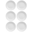 Kit 6 Pratos para Sobremesas em Porcelana Diamante Germer 20,5cm Branco Mesa Posta Kit 6 Pratos para Sobremesas em Porcelana Diamante Germer 20,5cm Branco Mesa Posta