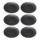 Kit 6 Pratos Rasos Comida Japonesa Oriental Melamina Black