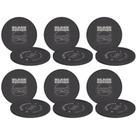 Kit 6 Pratos Rasos Hambúrguer 20cm Tramontina Black Burger Plástico Cinza