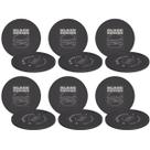 Kit 6 Pratos Rasos Hambúrguer 20cm Tramontina Black Burger Plástico Cinza