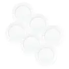 Kit 6 Pratos Rasos Nadir Figueiredo Pétala Vidro Floral Branco 25cm Kit 6 Pratos Rasos Nadir Figueiredo Pétala Vidro Floral Branco 25cm