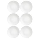 Kit 6 Pratos Rasos Tramontina Porcelana Branco 28cm Sophia Mesa Posta Restaurante