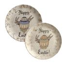 KIT 6 PRATOS SOBREM COUP STONEWARE HAPPY 1ªLINHA - PÁSCOA