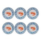 Kit 6 Pratos Sobremesa Melamina 22cm Plástico Resistente