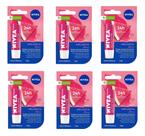 Kit 6 Protetor Labial Nivea Melancia Shine 4,8g - Nivea Kit 6 Protetor Labial Nivea Melancia Shine 4,8g - Nivea