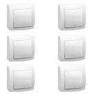 Kit 6 Pulsador SistemaX Pial Legrand 675005 2A 250v Branco Kit 6 Pulsador SistemaX Pial Legrand 675005 2A 250v Branco