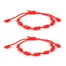 Kit 6 Pulseiras Vermelha 7 nós de Proteção Kabbalah/ Cabala - Adulto Ajustável