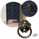 Kit 6 Puxador de Móveis Gavetas Portas Armários Guarda Roupas Cômodas Argola Retrô