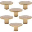 Kit 6 Puxadores 206 Naico Ponto Redondo Dourado Para Móveis Armários e Gavetas Kit 6 Puxadores 206 Naico Ponto Redondo Dourado Para Móveis Armários e Gavetas