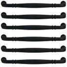 Kit 6 Puxadores Alça Preto Fosco 1767 Grenade Móveis Armários Gavetas
