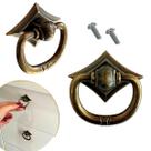 Kit 6 Puxadores Argola Colonial em Metal Zamac Ouro Velho Kit 6 Puxadores Argola Colonial em Metal Zamac Ouro Velho