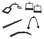 Kit 6 Puxadores Barra Pulley Cross Over Academia