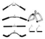 Kit 6 Puxadores Tríceps Bíceps Costas Peito Trapézio Pulley